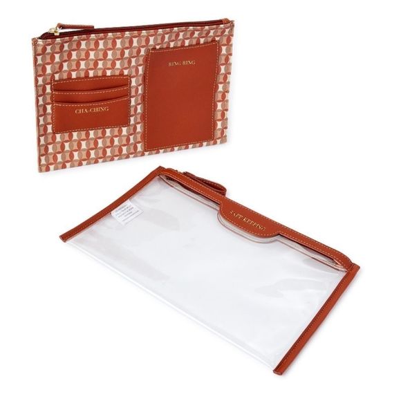 Time & Tru Sustainable Signature Pouch- Gingham - Picture 3 of 6